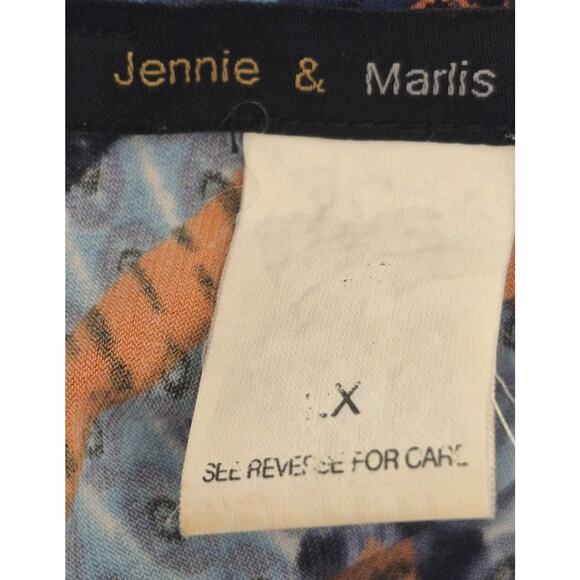 Jennie & Marlis 2X Colorful Bead Embellished Maxi Dress Geometric Sleeveless - Picture 7 of 8